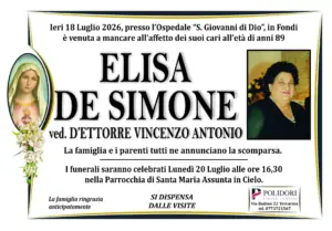annuncio funebre elisa de simone