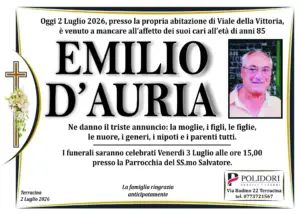 annuncio funebre emilio d'auria
