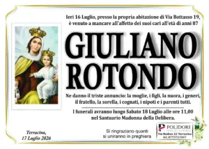 annuncio funebre giuliano rotondo