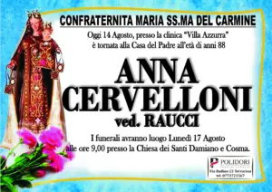 annuncio funebre anna cervelloni