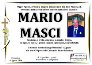 annuncio funebre mario masci