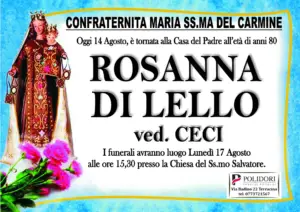 annuncio funebre rosanna di lello