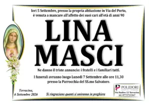 annuncio funebre necrologio lina masci