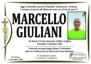annuncio funebre marcello giuliani
