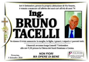 annuncio funebre bruno tacelli